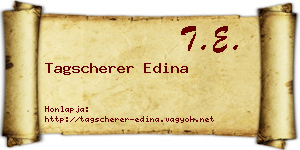 Tagscherer Edina névjegykártya