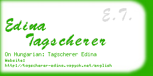 edina tagscherer business card